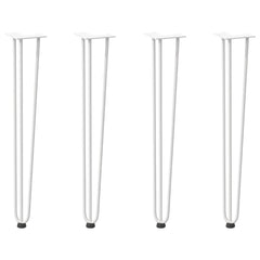 vidaXL hairpin legs for console tables for Console Table 4 pcs White 72 cm Solid Steel 2
