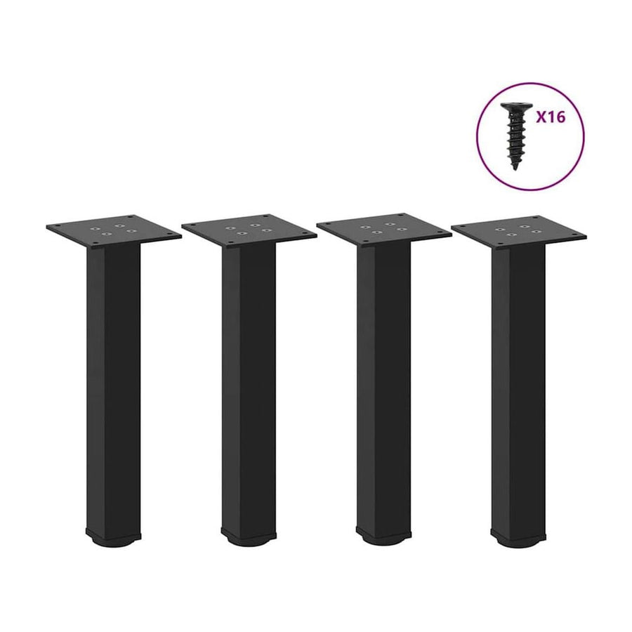 Coffee Table Legs 4 pcs Black 42-44 cm