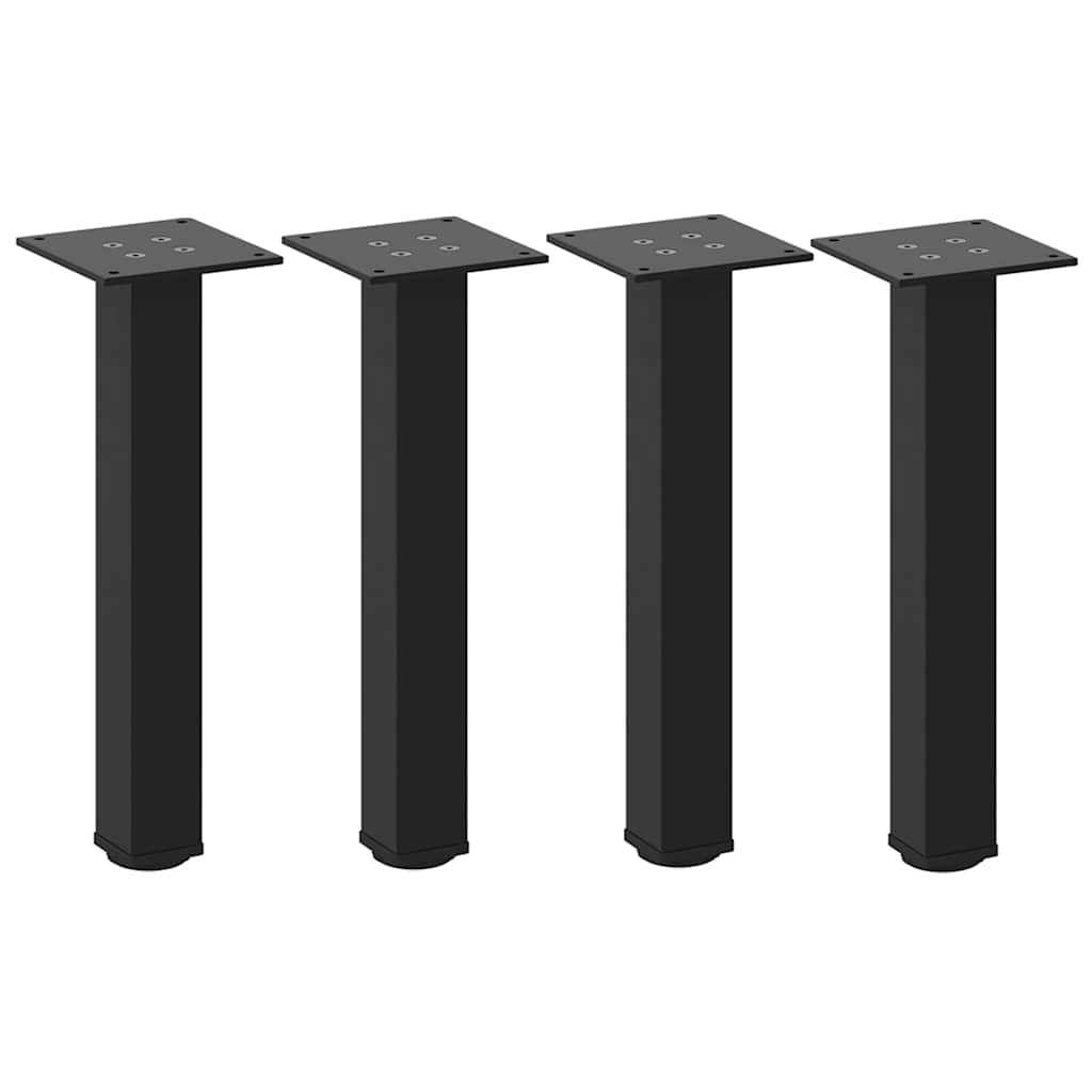 vidaXL Coffee Table Legs 4 pcs Black 42-44 cm Steel 2