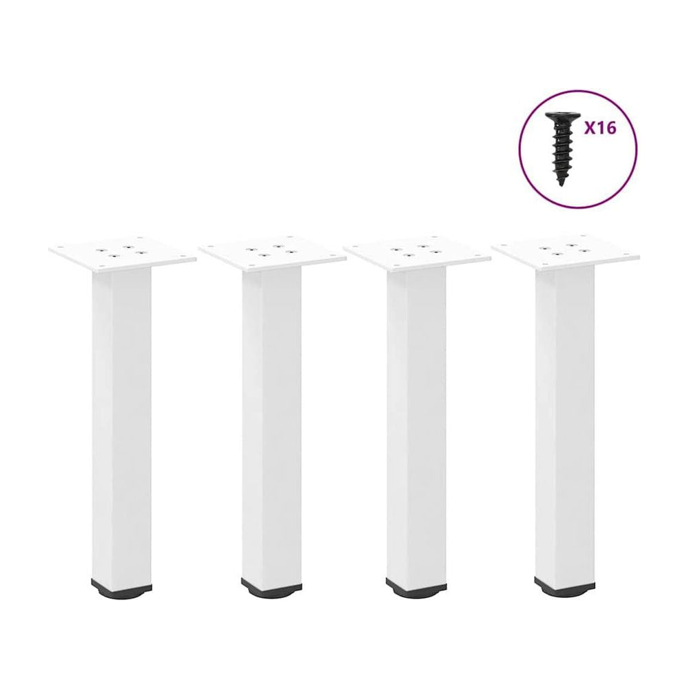 Coffee Table Legs 4 pcs White 42-44 cm