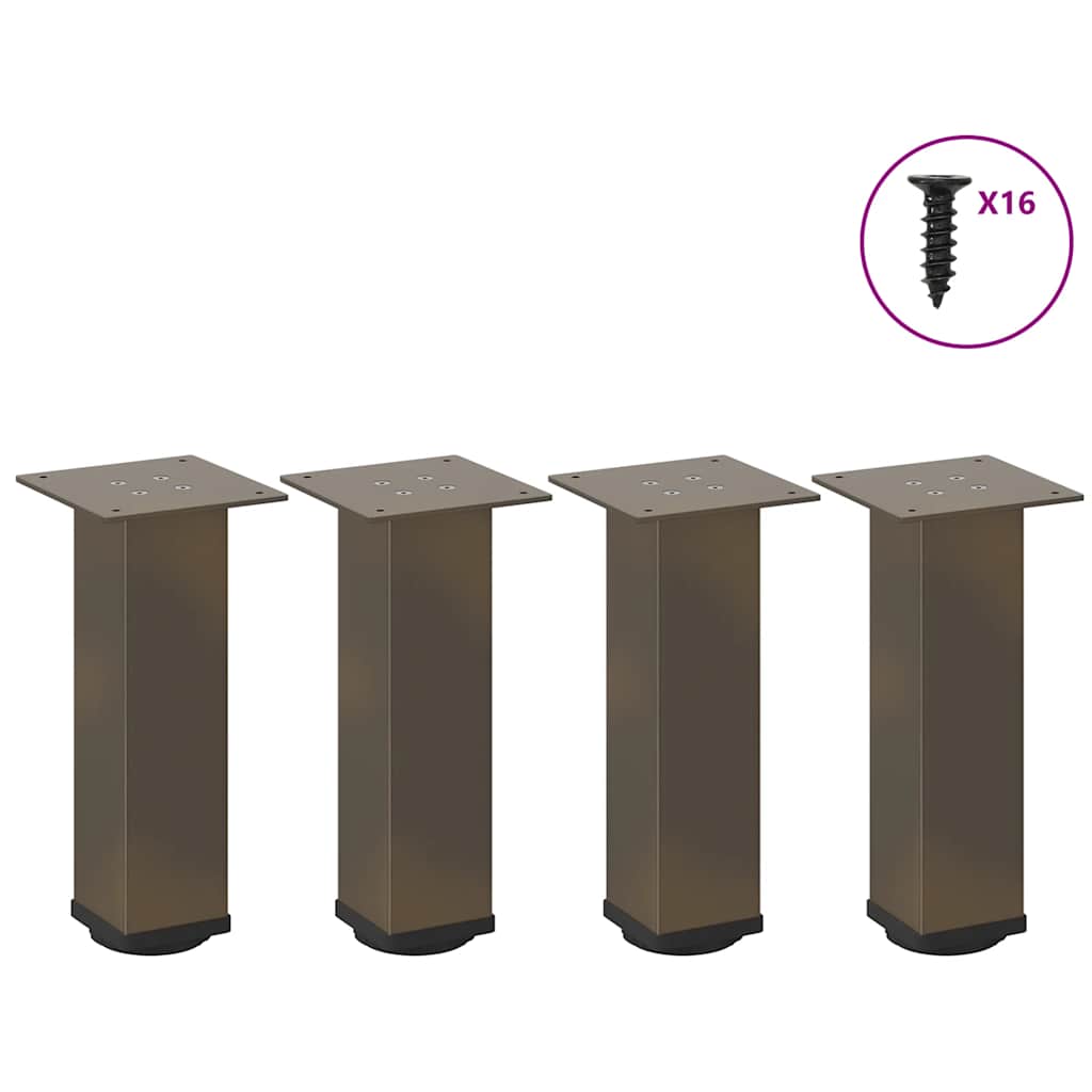 vidaXL Coffee Table Legs 4 pcs Natural Steel 30-32 cm Steel 1
