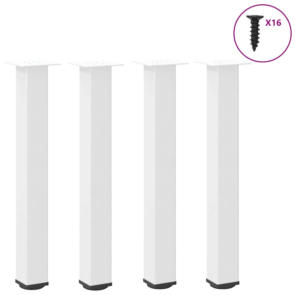 vidaXL Console Table Legs 4 pcs White 72-74 cm Steel 1