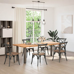 vidaXL Coffee Table Legs 4 pcs Steel 42-44 Steel Natural