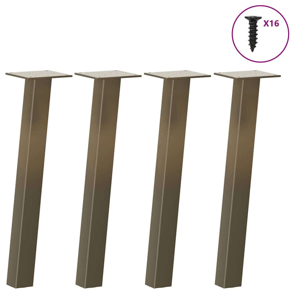 vidaXL Coffee Table Legs 4 pcs Natural Steel 30 cm Steel 1