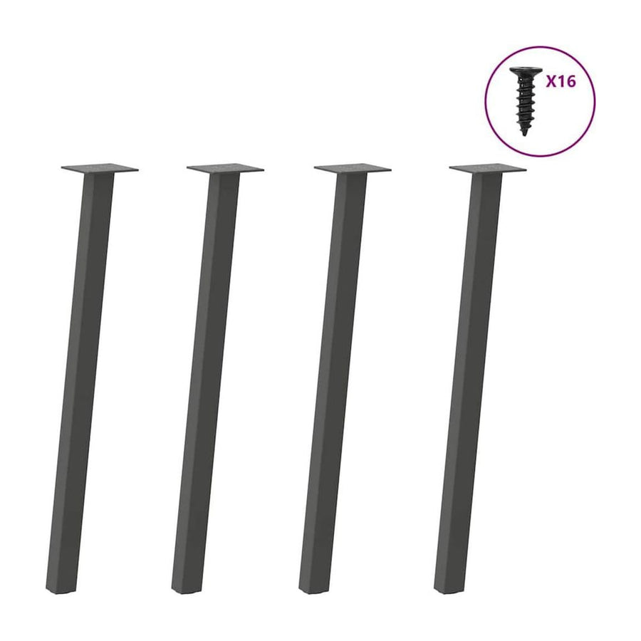 Console Table Legs 4 pcs Anthracite 72 cm