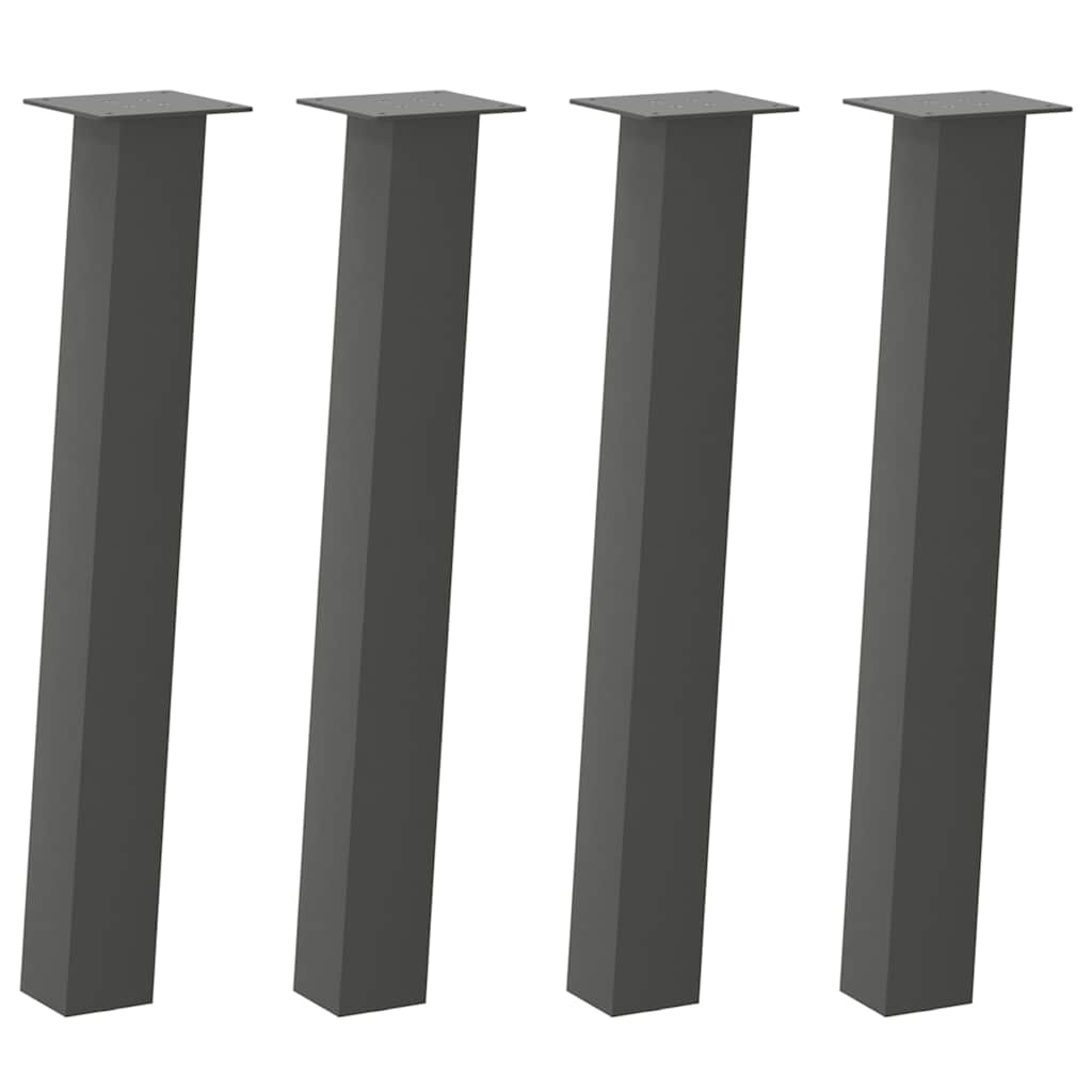 vidaXL Console Table Legs 4 pcs Anthracite 72 cm Steel 2