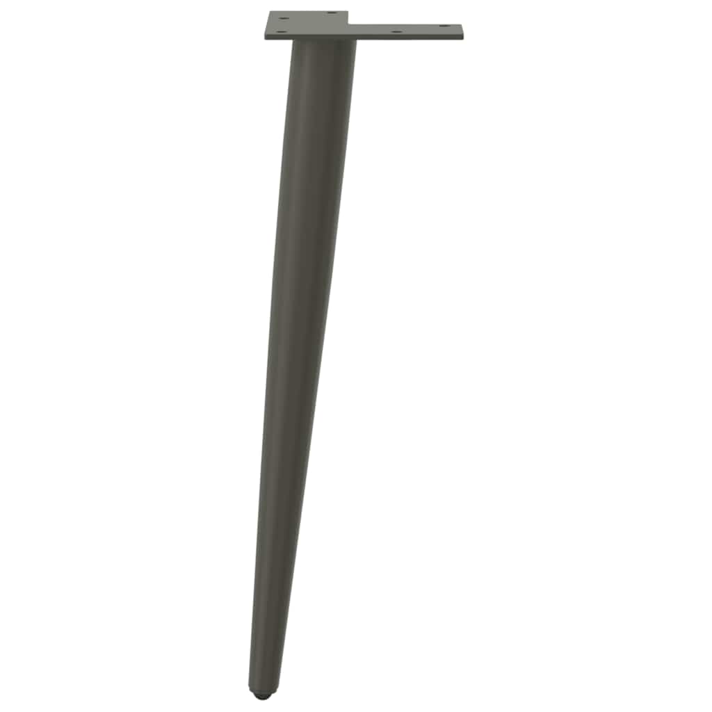 vidaXL Coffee Table Legs Conical Shape 4 pcs Anthracite 42-43 cm Steel 5