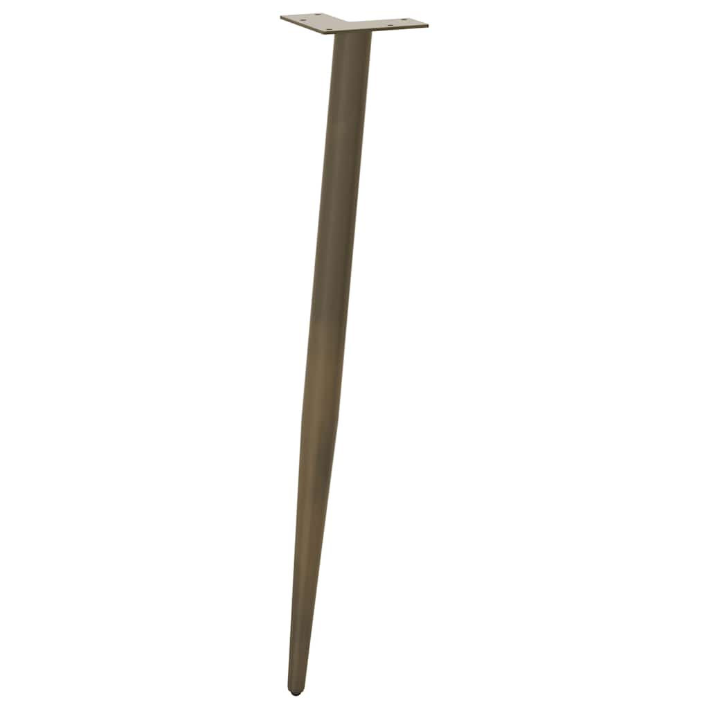 vidaXL Console Table Legs Conical Shape 4 pcs Natural Steel 72-73 cm Steel 4
