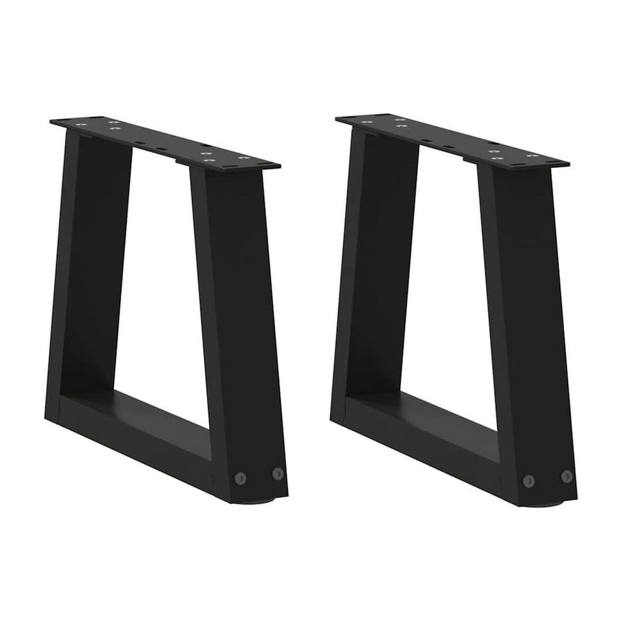 Coffee Table Legs V-Shape 2 pcs Black Steel