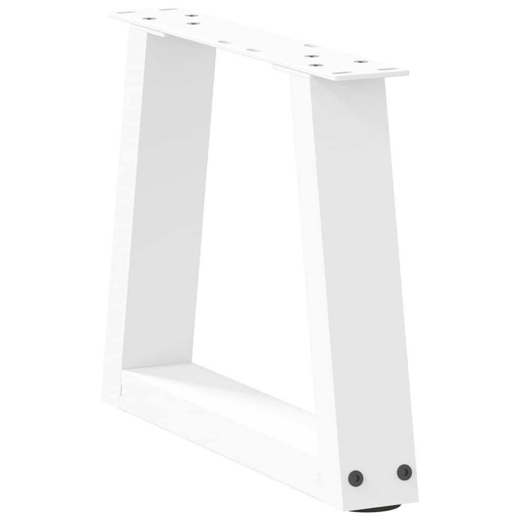 vidaXL Coffee Table Legs V-Shape 2 pcs White 30x(30-31.3) cm Steel 4