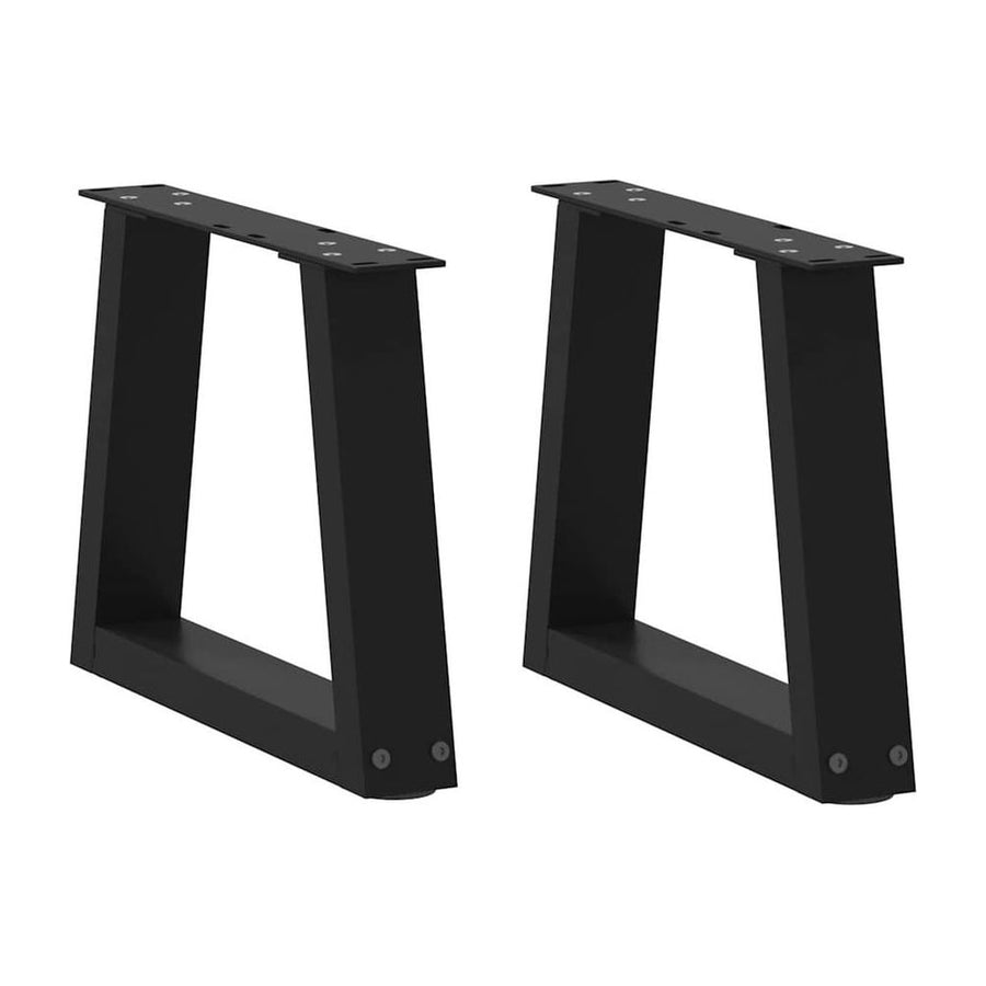 Coffee Table Legs V-Shape 2 pcs Black Steel