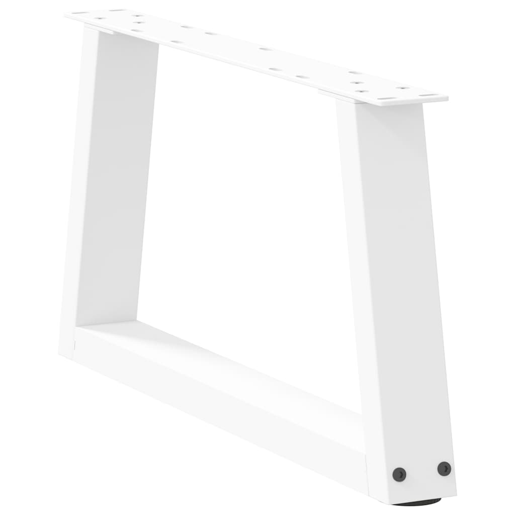 vidaXL Coffee Table Legs V-Shape 2 pcs White 50x(30-31.3) cm Steel 4