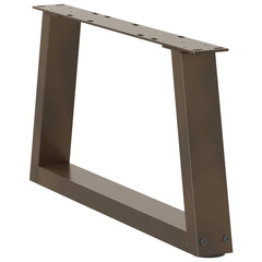 vidaXL Coffee Table Legs V-Shape 2 pcs Natural Steel 50x(30-31.3) cm Steel 4