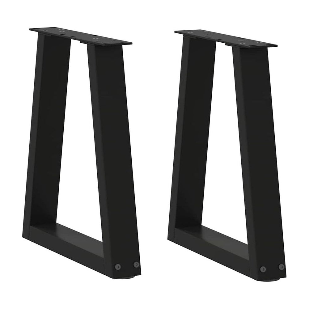 Coffee Table Legs V-Shape 2 pcs Black Steel