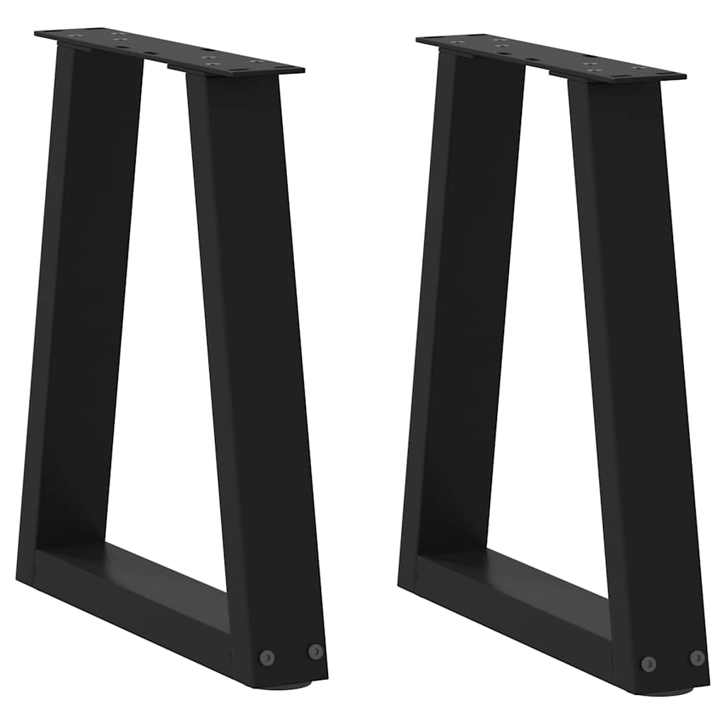 vidaXL Coffee Table Legs V-Shape 2 pcs Black 28x(42-43.3) cm Steel 1
