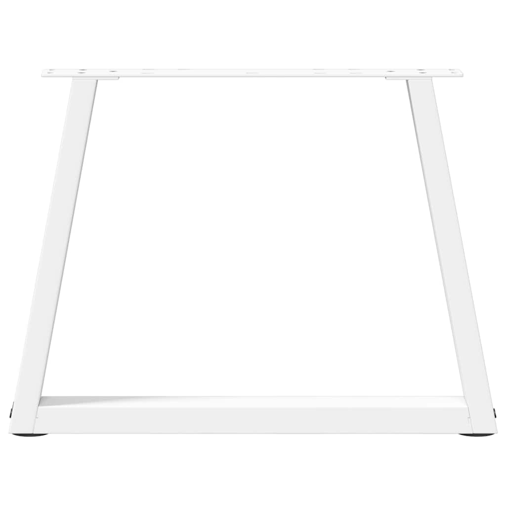 vidaXL Coffee Table Legs V-Shape 2 pcs White 60x(42-43.3) cm Steel 5