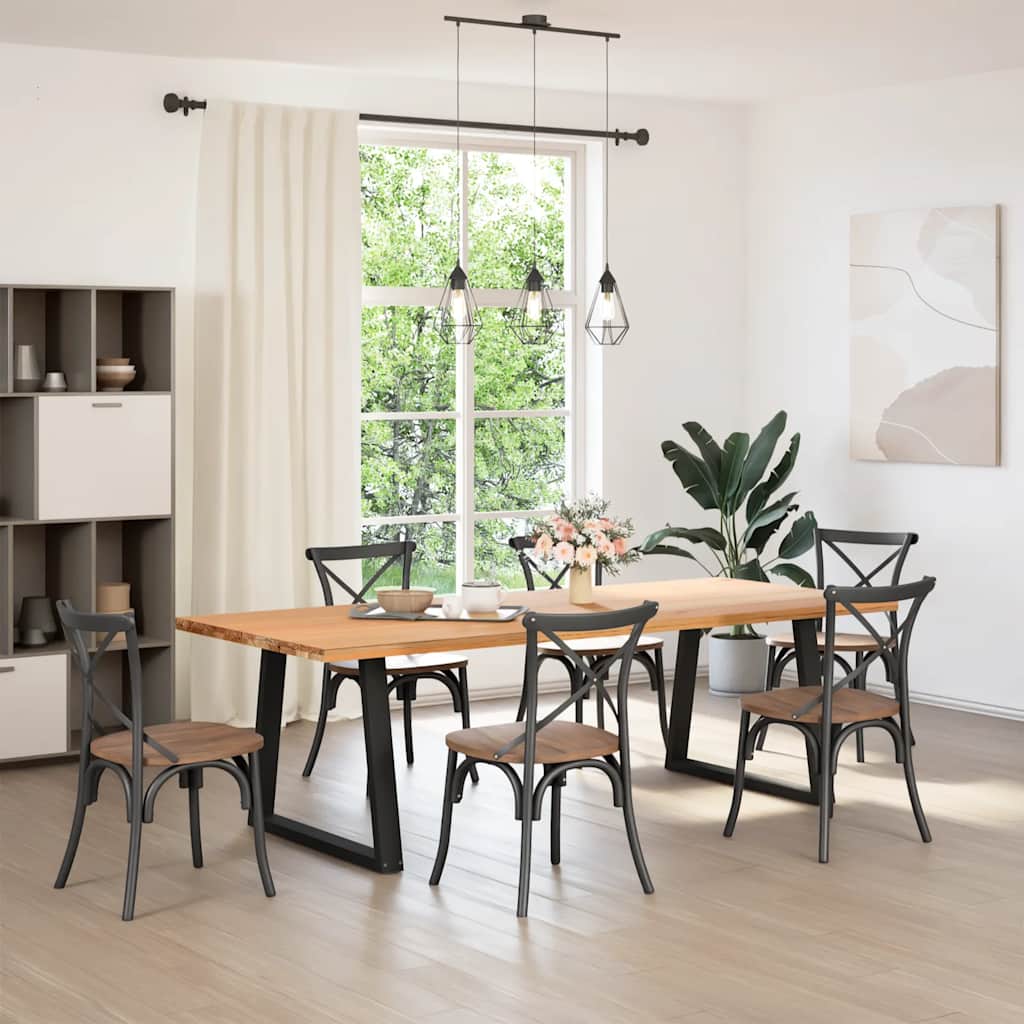 vidaXL Coffee Table Legs V-Shape 30x(30-31.3) Steel 2 Black