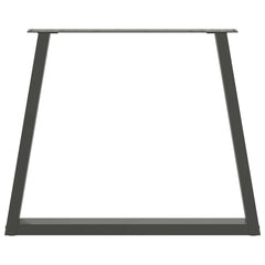 vidaXL Dining Table Legs V-Shape 2 pcs Anthracite 80x(72-73.3) cm Steel 5