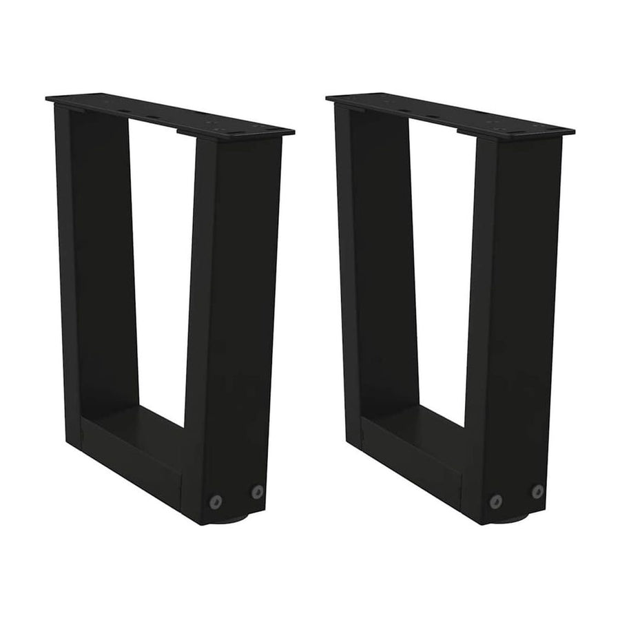 Coffee Table Legs V-Shape 2 pcs Black Steel