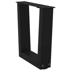 vidaXL Coffee Table Legs V-Shape 2 pcs Black 30x(30-31.3) cm Steel 4