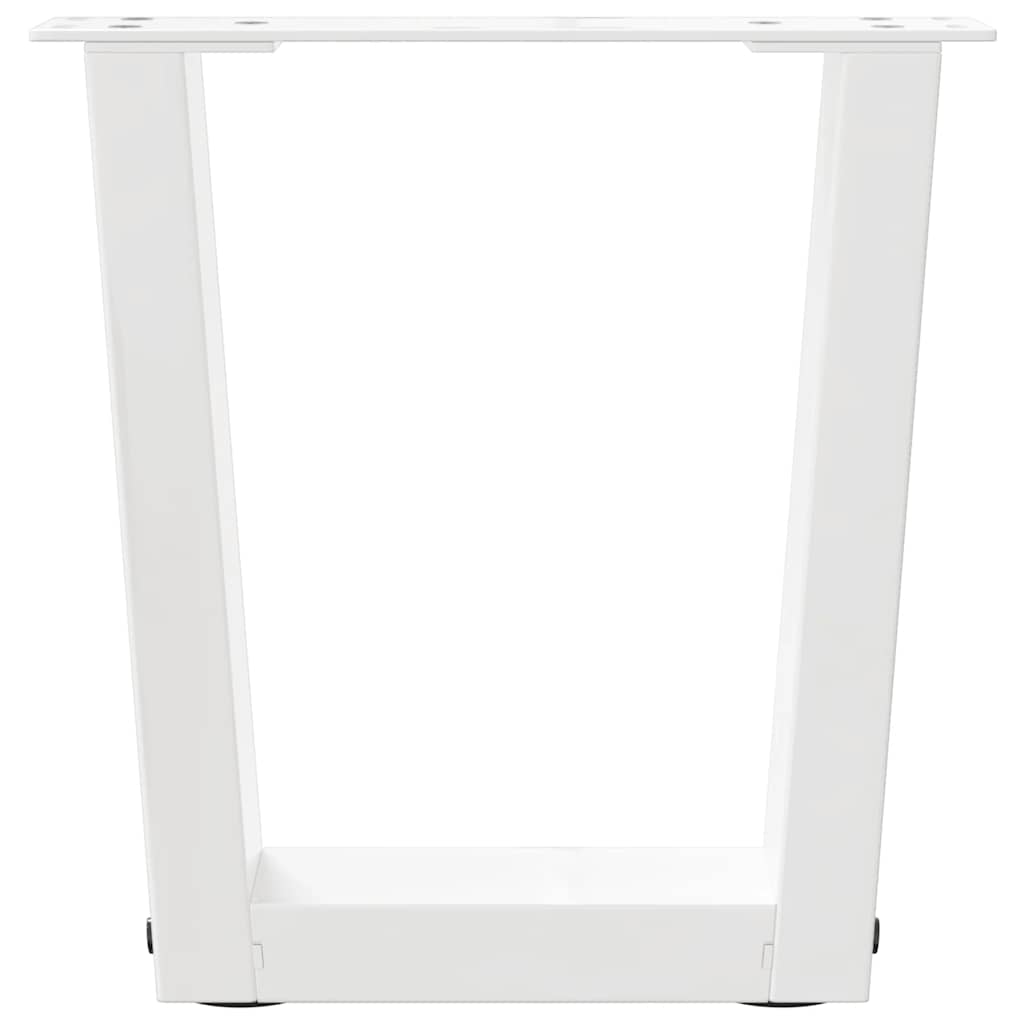 vidaXL Coffee Table Legs V-Shape 2 pcs White 30x(30-31.3) cm Steel 5