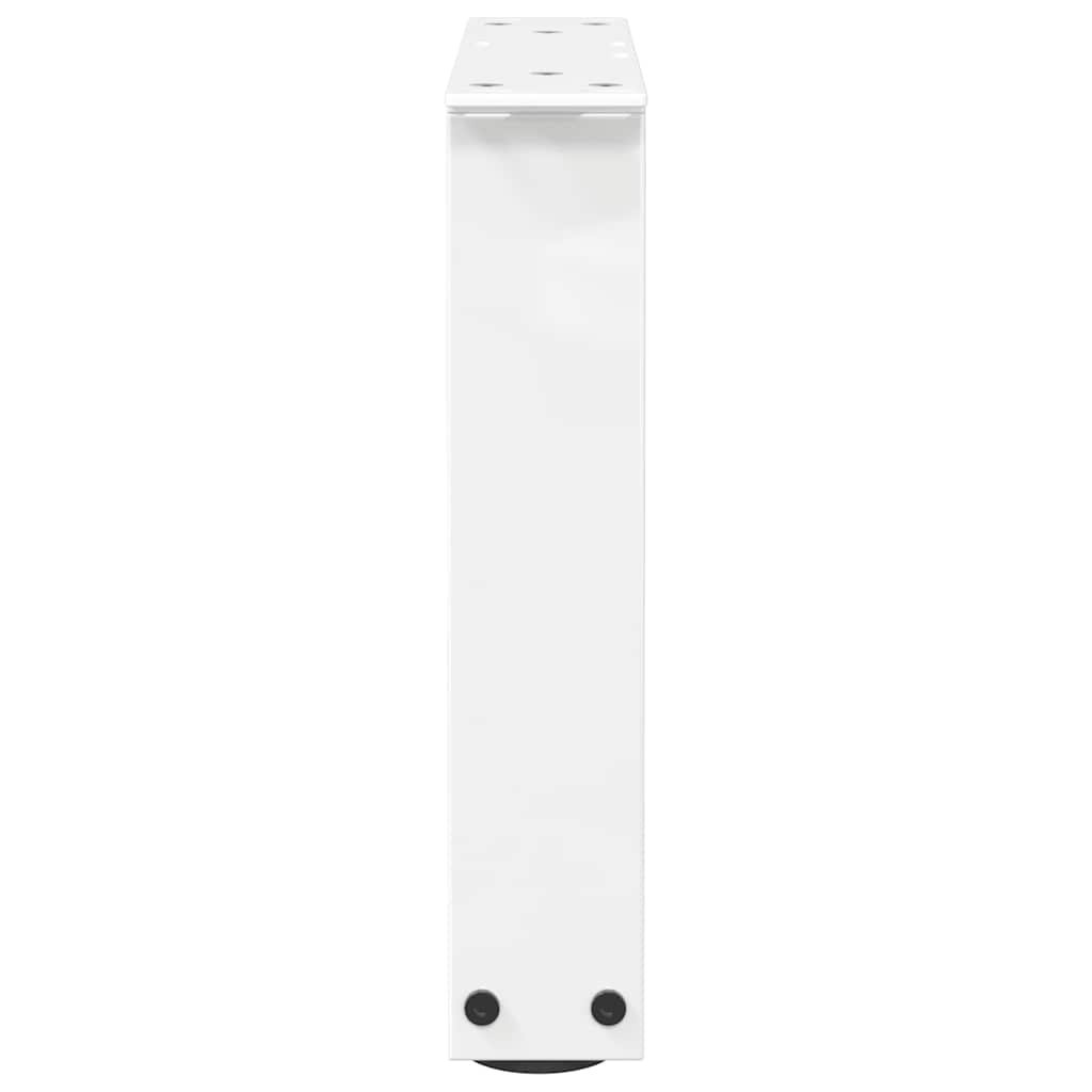 vidaXL Coffee Table Legs V-Shape 2 pcs White 30x(30-31.3) cm Steel 6