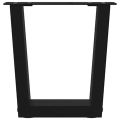 vidaXL Coffee Table Legs V-Shape 2 pcs Black 40x(30-31.3) cm Steel 5