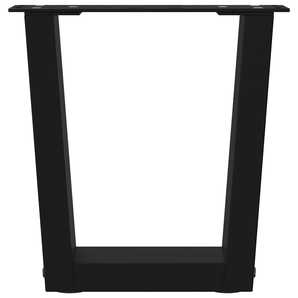 vidaXL Coffee Table Legs V-Shape 2 pcs Black 40x(30-31.3) cm Steel 5