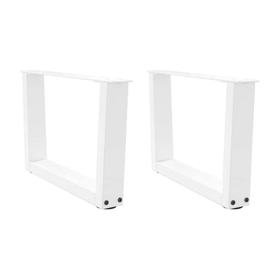 Coffee Table Legs V-Shape 2 pcs White Steel