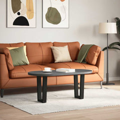 vidaXL Coffee Table Legs V-Shape 2 pcs Black 28x(42-43.3) cm Steel 2