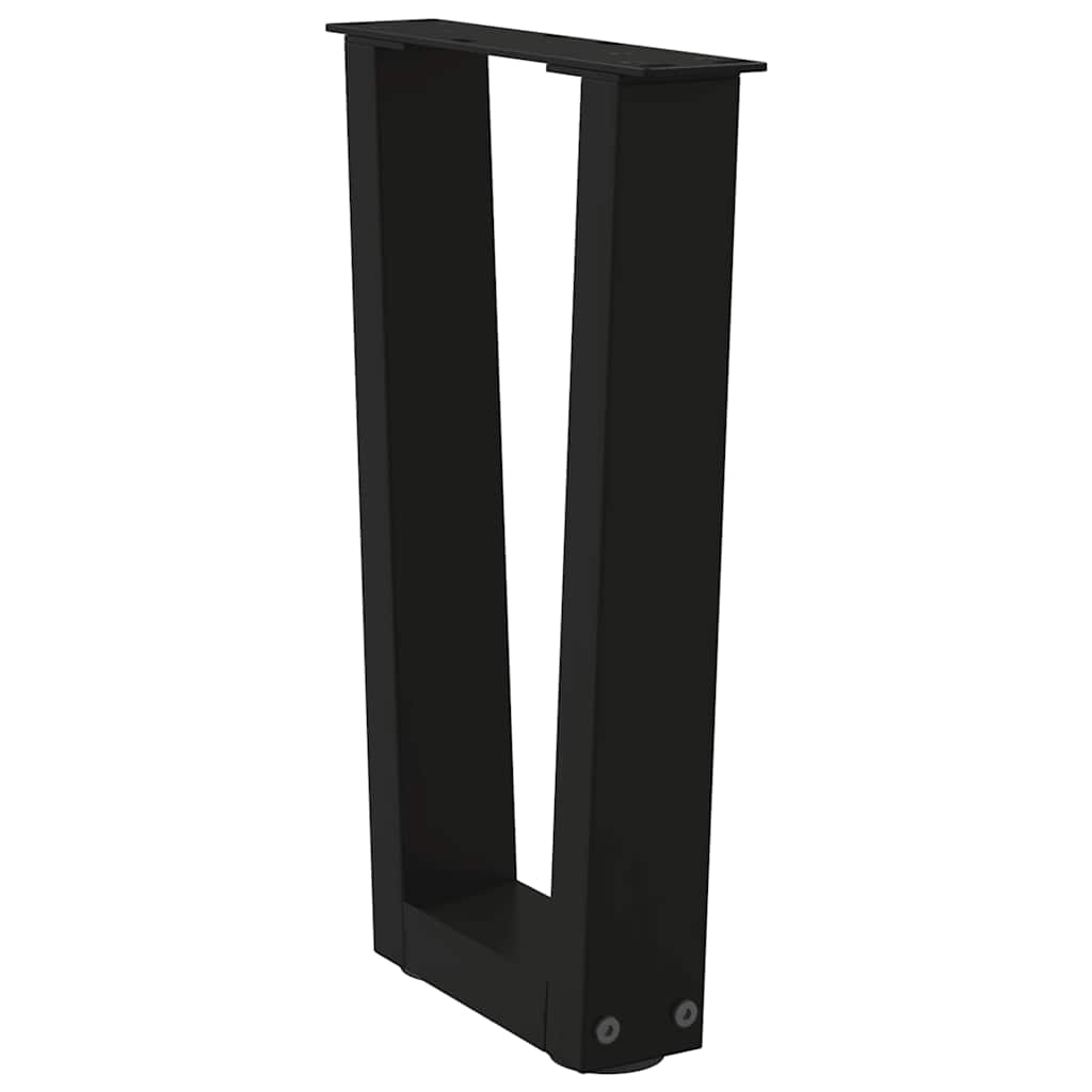 vidaXL Coffee Table Legs V-Shape 2 pcs Black 28x(42-43.3) cm Steel 4