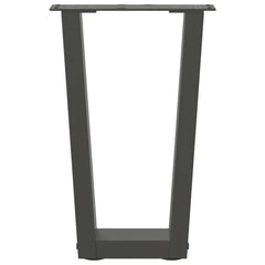 vidaXL Coffee Table Legs V-Shape 2 pcs Anthracite 28x(42-43.3) cm Steel 5
