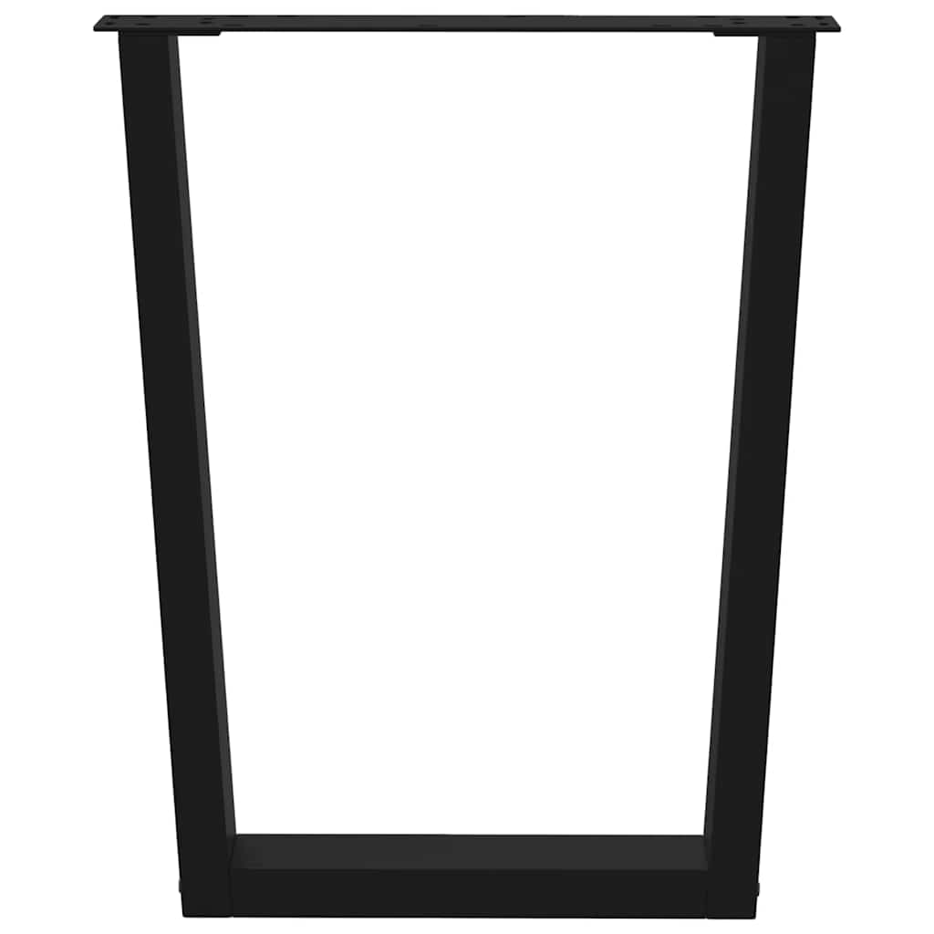 vidaXL Dining Table Legs V-Shape 2 pcs Black 60x(72-73.3) cm Steel 5