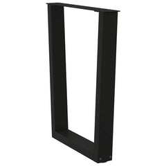 vidaXL Dining Table Legs V-Shape 2 pcs Black 70x(72-73.3) cm Steel 5