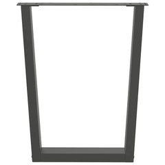 vidaXL Dining Table Legs V-Shape 2 pcs Anthracite 70x(72-73.3) cm Steel 3