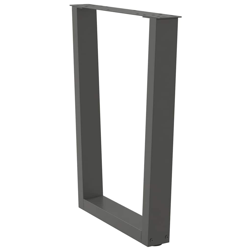 vidaXL Dining Table Legs V-Shape 2 pcs Anthracite 70x(72-73.3) cm Steel 4