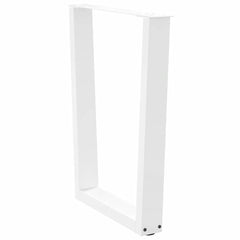 Dining Table Legs V-Shape Steel 3 pcs White 70 x (72-73.3) cm
