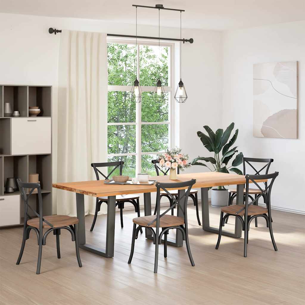 Dining Table Legs V-Shape Steel 3 pcs Anthracite 80 x (72-73.3) cm