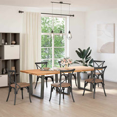 Dining Table Legs V-Shape Steel 3 pcs Anthracite 80 x (72-73.3) cm