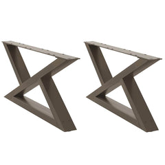 vidaXL Coffee Table Legs 2 pcs Natural Steel 70x(30-31.3) cm Steel 2