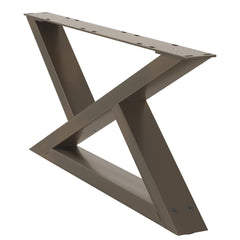 vidaXL Coffee Table Legs 2 pcs Natural Steel 70x(30-31.3) cm Steel 4
