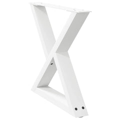 vidaXL Coffee Table Legs 2 pcs White 50x(42-43.3) cm Steel 4