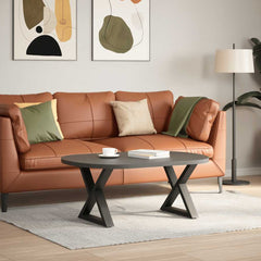 Coffee Table Legs 2 pcs 30x(30-31.3) Steel Anthracite 50 x (42-43.3) cm