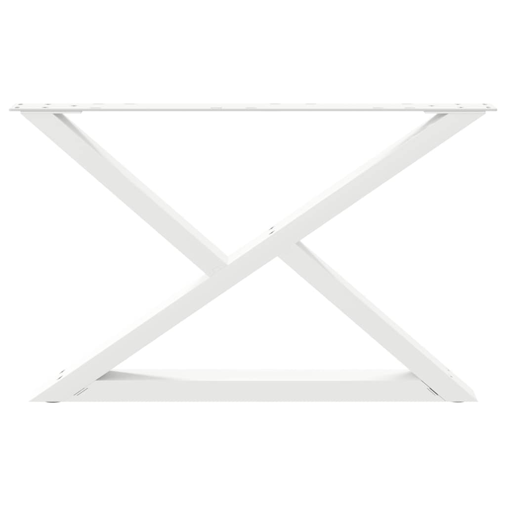 vidaXL Coffee Table Legs 2 pcs White 70x(42-43.3) cm Steel 5