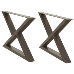 vidaXL Coffee Table Legs 2 pcs Natural Steel 70x(42-43.3) cm Steel 2
