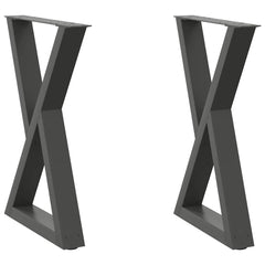 Coffee Table Legs 2 pcs 30x(30-31.3) Steel Anthracite 60 x (72-73.3) cm