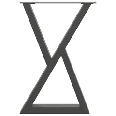 Coffee Table Legs 2 pcs 30x(30-31.3) Steel Anthracite 60 x (72-73.3) cm