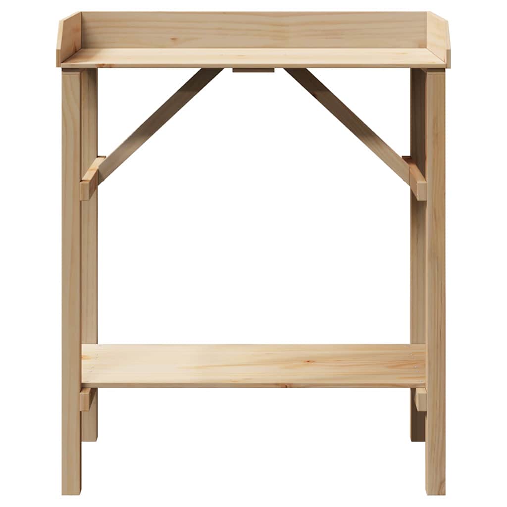 vidaXL Potting Table Natural 75 x 40 x 90 cm Solid pine wood 5