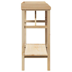 vidaXL Potting Table Natural 75 x 40 x 90 cm Solid pine wood 6