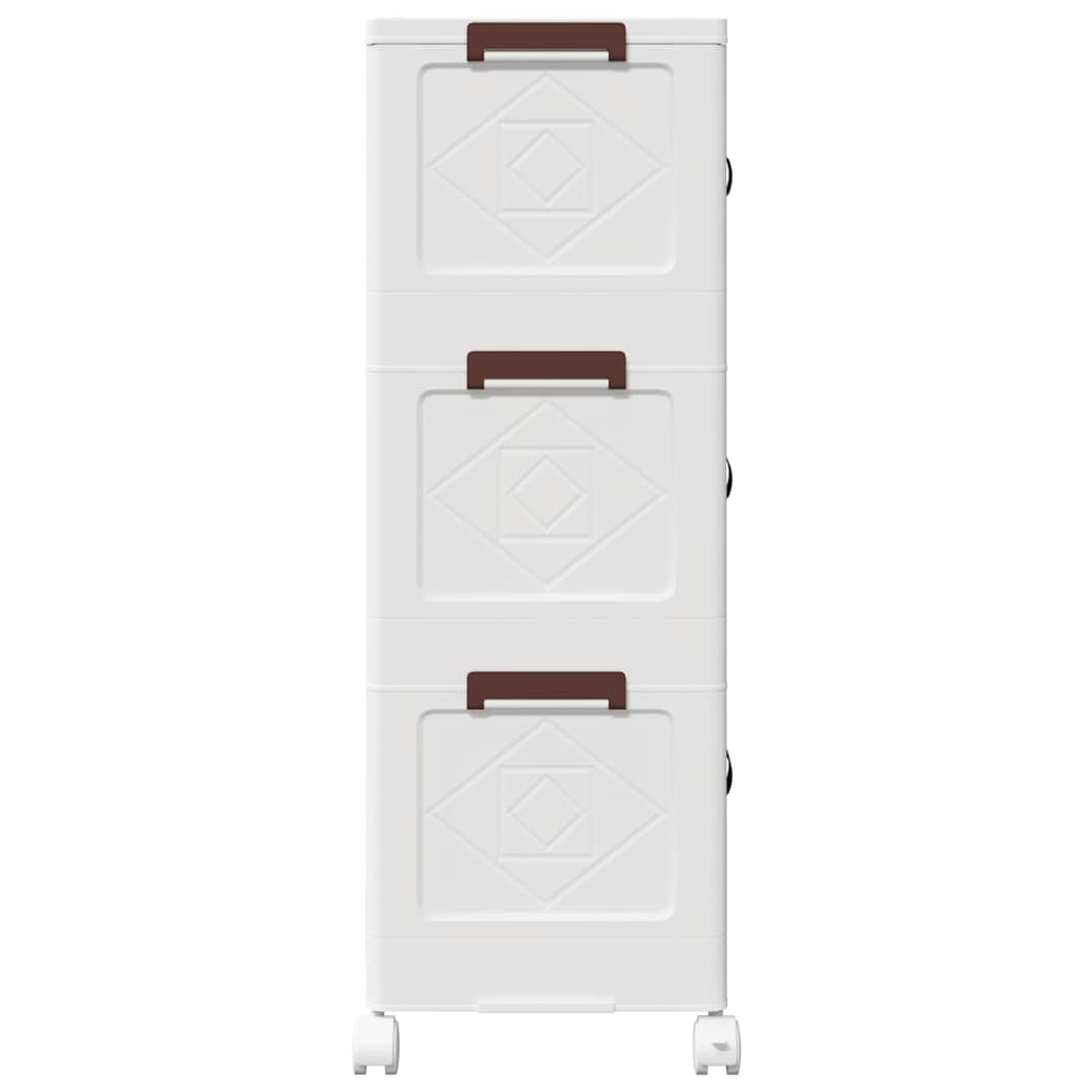 vidaXL Stackable Storage Box with Wheels 3-Tier 28 L 48.5x29.5x86 cm 6